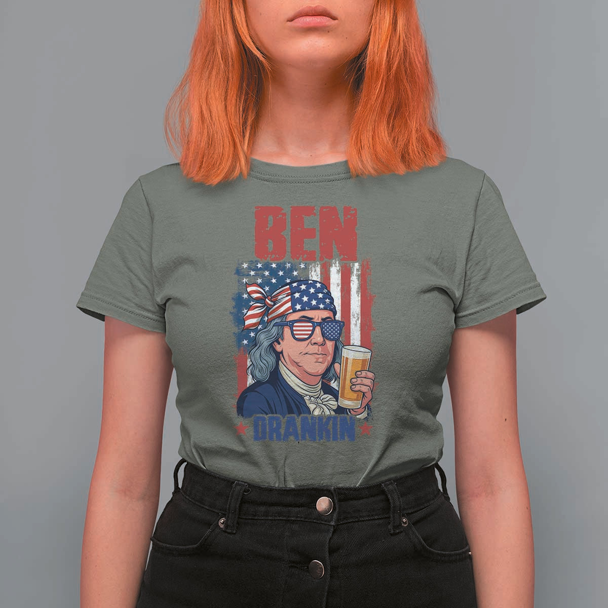 Benjamin Franklin T Shirt For Women Funny Ben Drankin American History