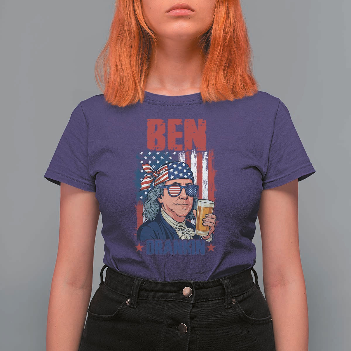 Benjamin Franklin T Shirt For Women Funny Ben Drankin American History