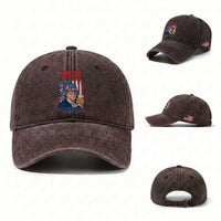 Benjamin Franklin Washed Cotton Baseball Cap Funny Ben Drankin American History