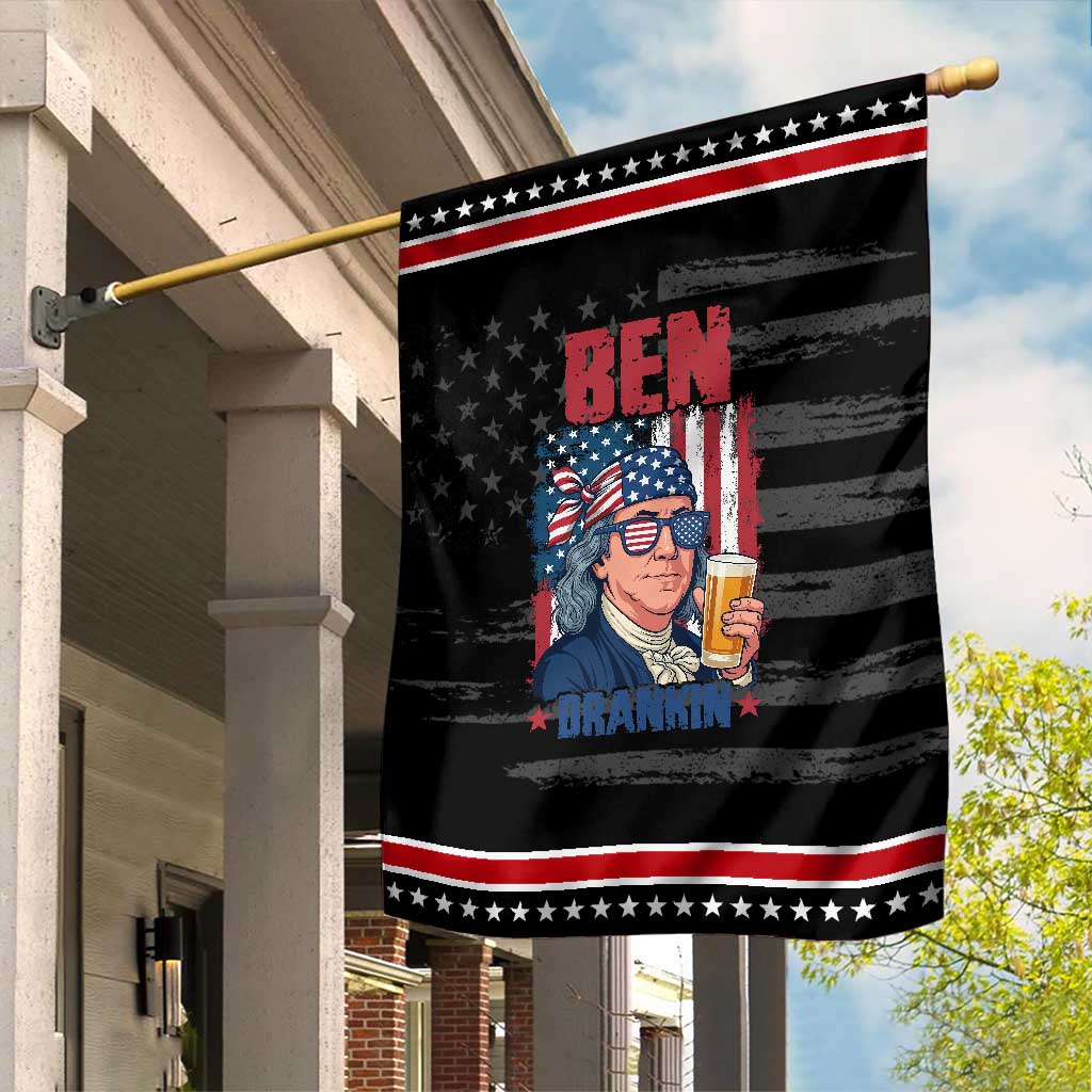 Benjamin Franklin Garden Flag Funny Ben Drankin American History