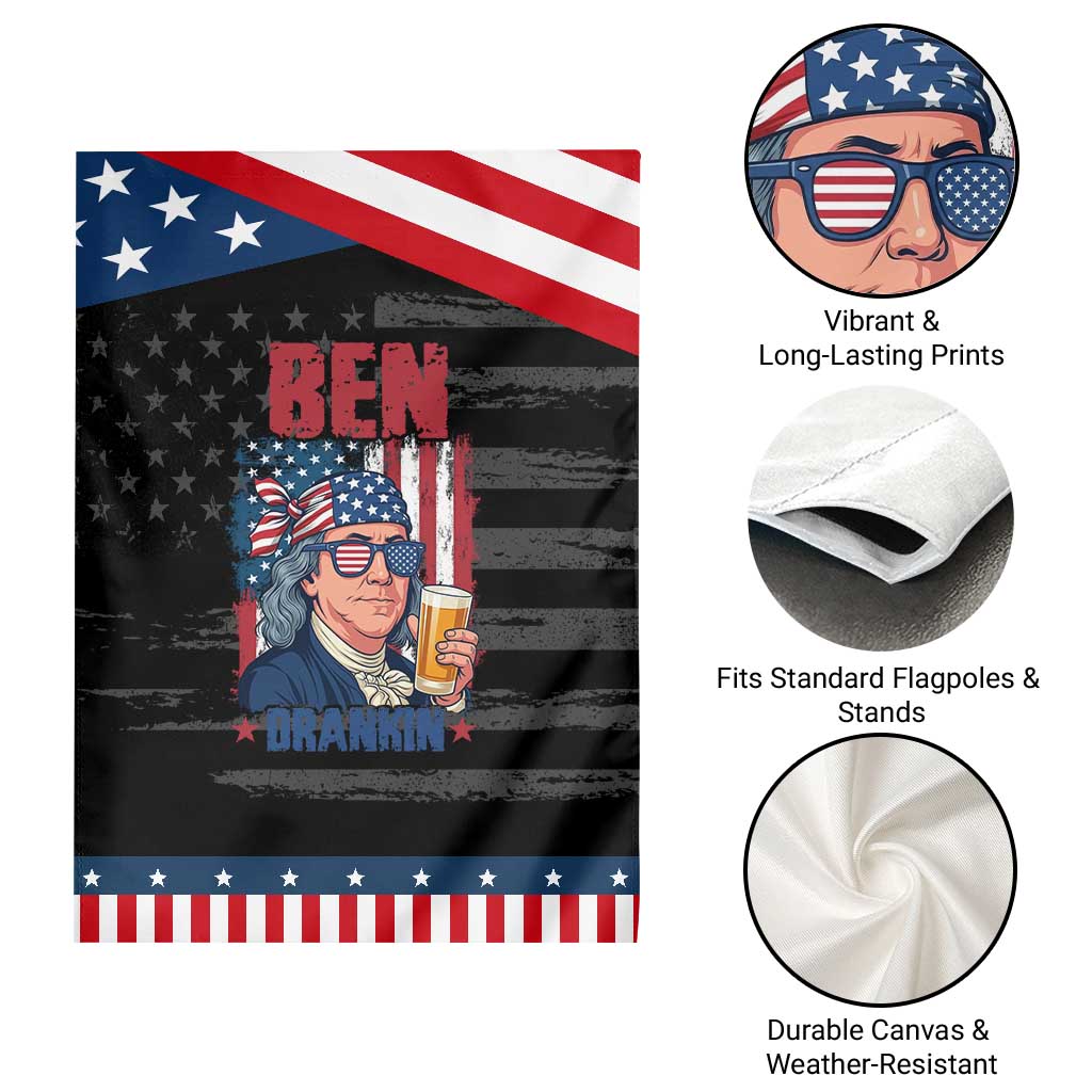 Benjamin Franklin Garden Flag Funny Ben Drankin American History