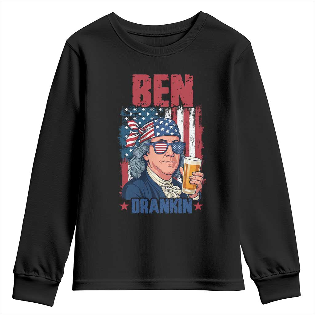 Benjamin Franklin Youth Sweatshirt Funny Ben Drankin American History