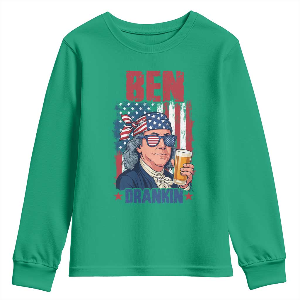 Benjamin Franklin Youth Sweatshirt Funny Ben Drankin American History