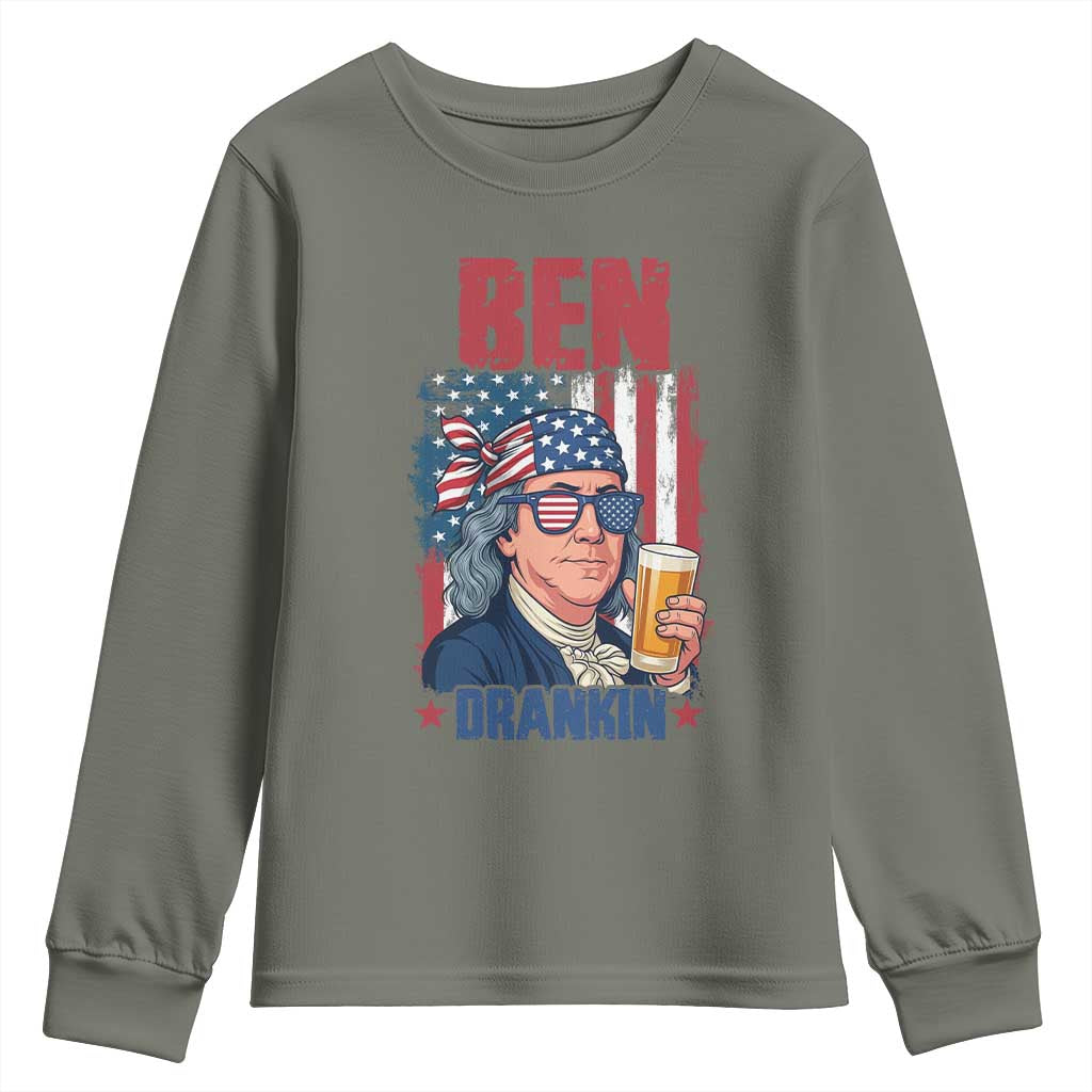Benjamin Franklin Youth Sweatshirt Funny Ben Drankin American History