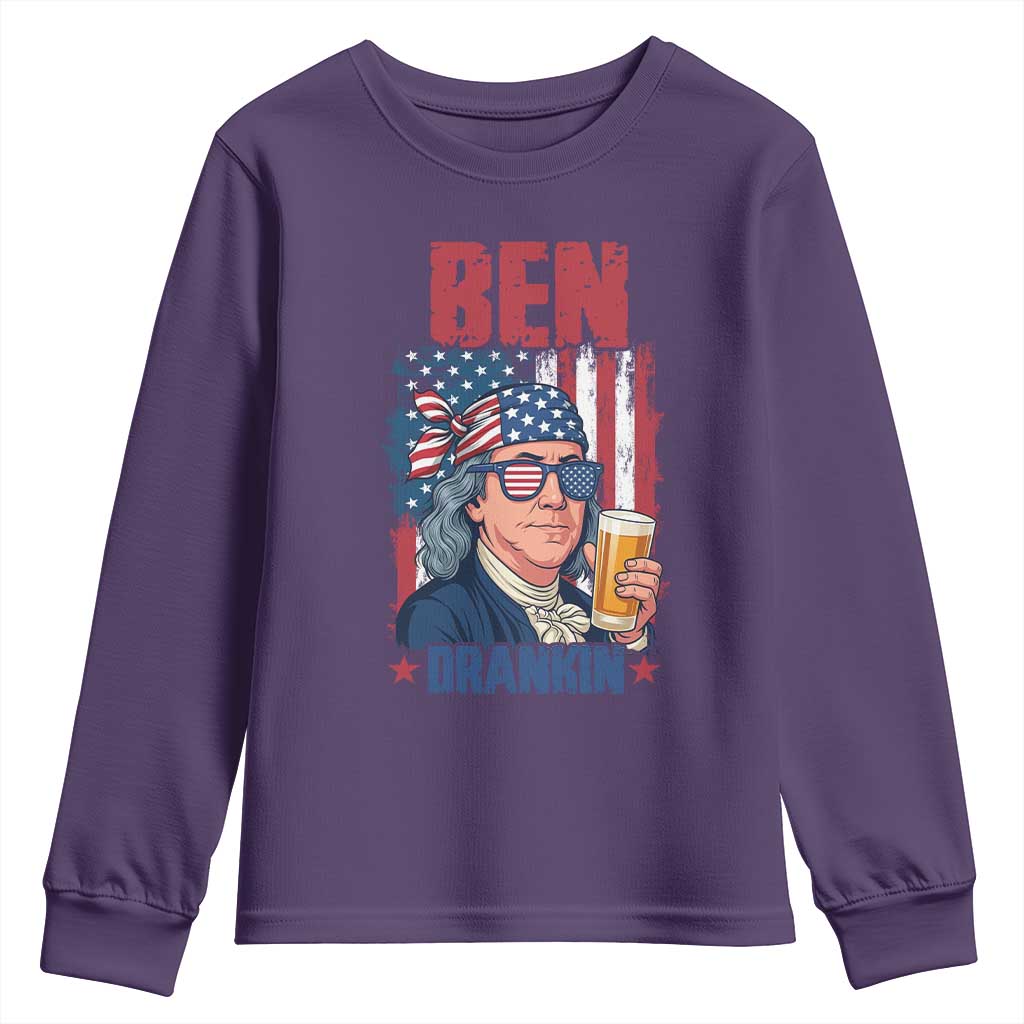 Benjamin Franklin Youth Sweatshirt Funny Ben Drankin American History
