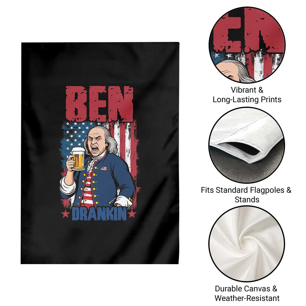Benjamin Franklin Garden Flag Funny Patriotic Founding Father