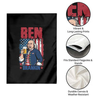 Benjamin Franklin Garden Flag Funny Patriotic Founding Father
