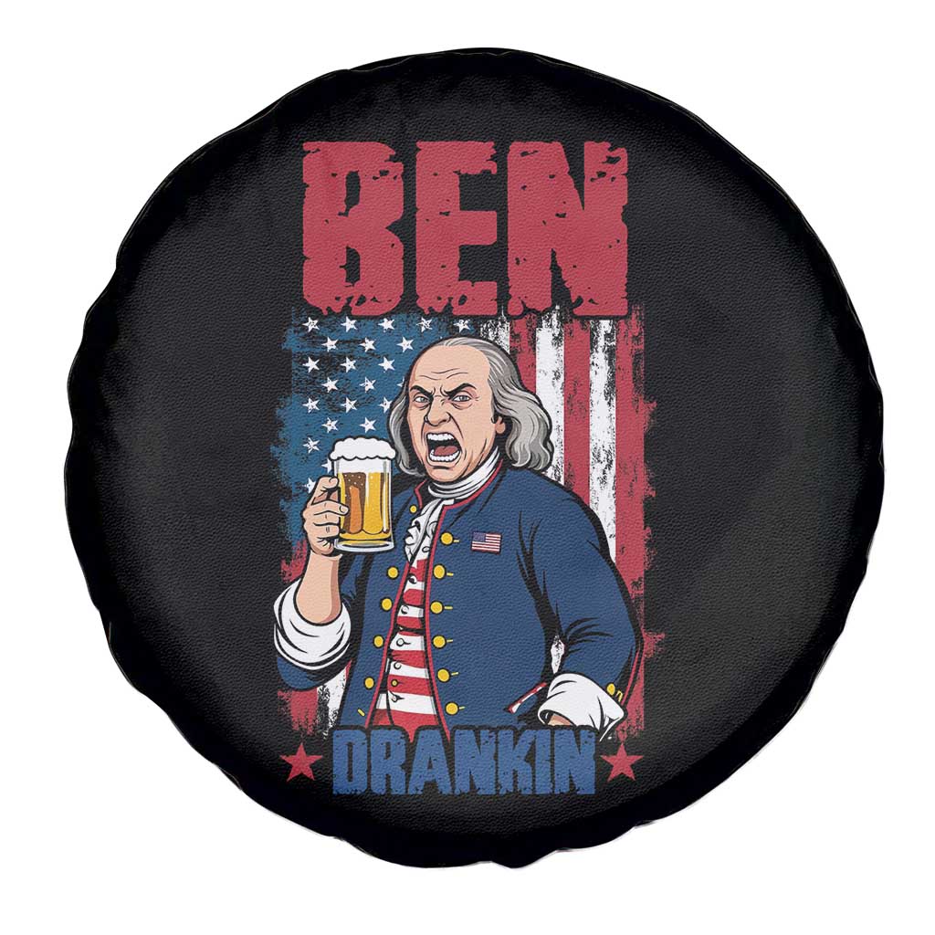 Benjamin Franklin Spare Tire Cover Funny Patriotic Founding Father