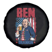 Benjamin Franklin Spare Tire Cover Funny Patriotic Founding Father