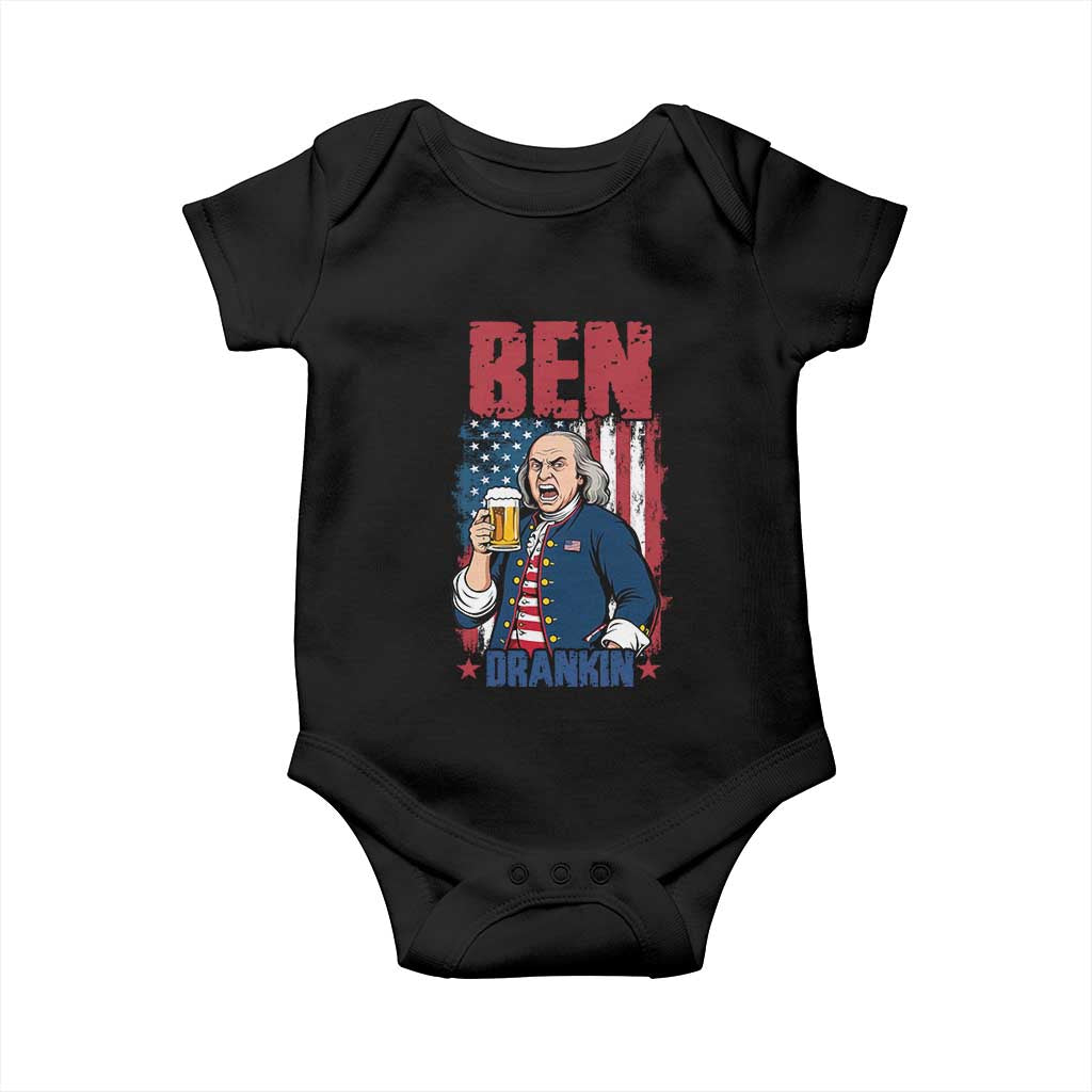 Benjamin Franklin Baby Onesie Funny Patriotic Founding Father