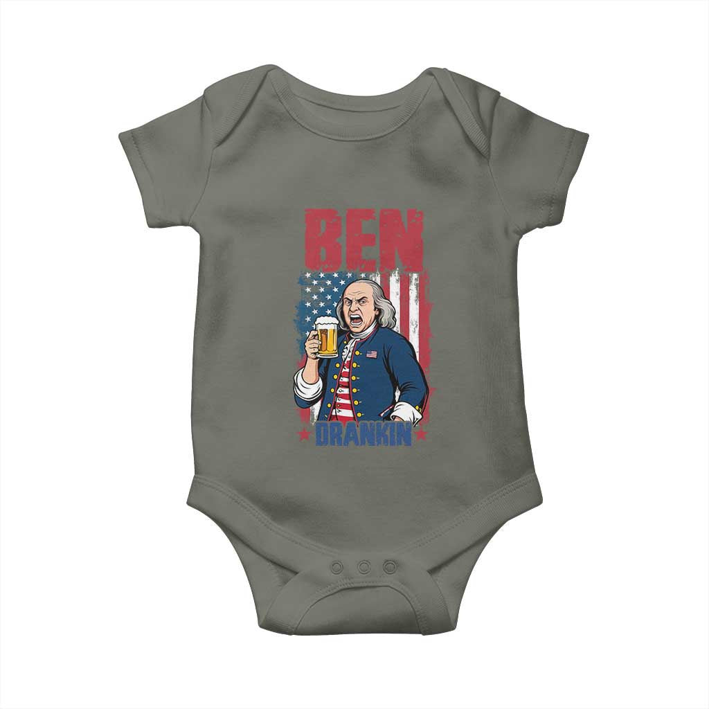 Benjamin Franklin Baby Onesie Funny Patriotic Founding Father