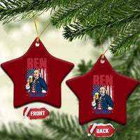 Benjamin Franklin Ceramic Ornament Funny Patriotic Founding Father