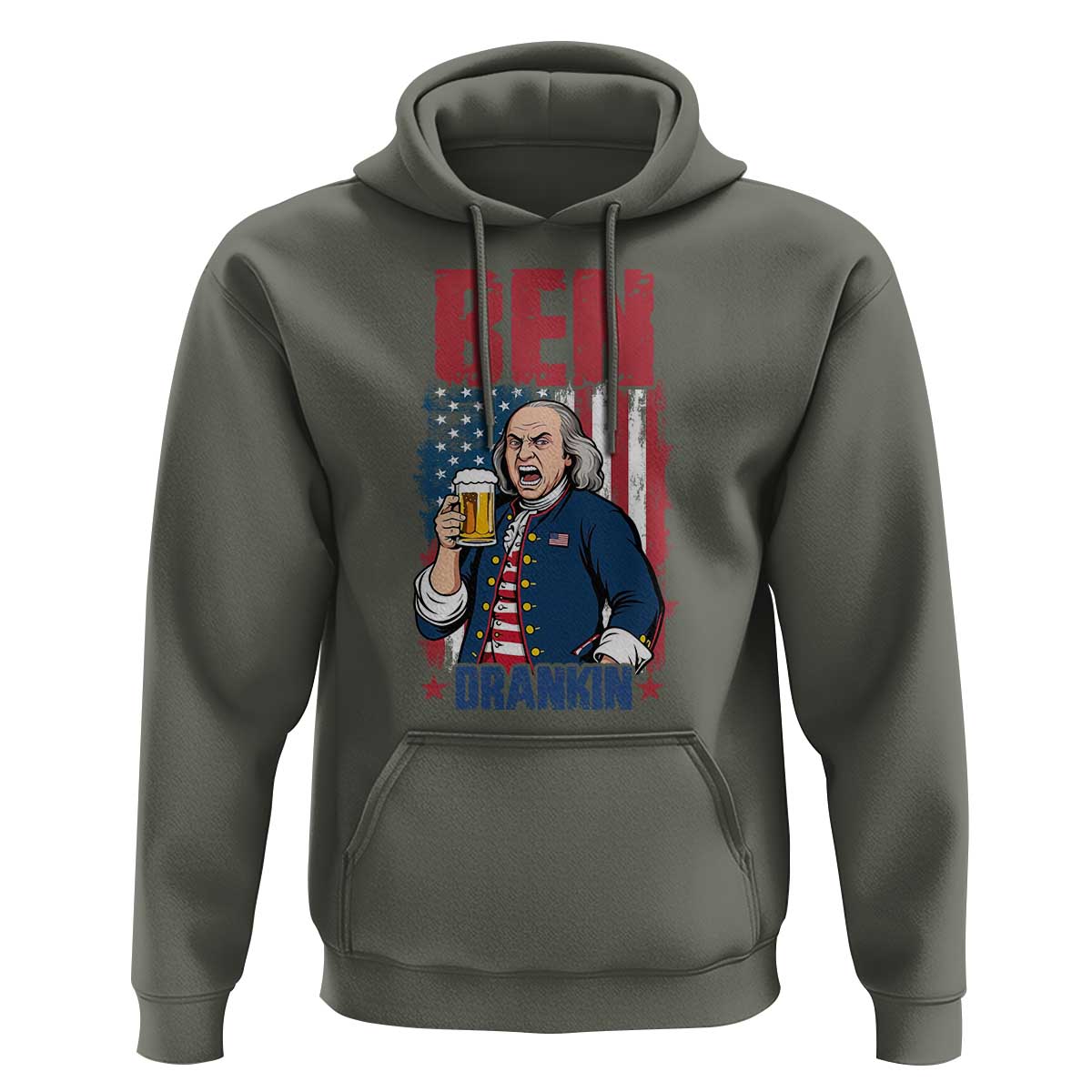 Benjamin Franklin Hoodie Funny Patriotic Founding Father