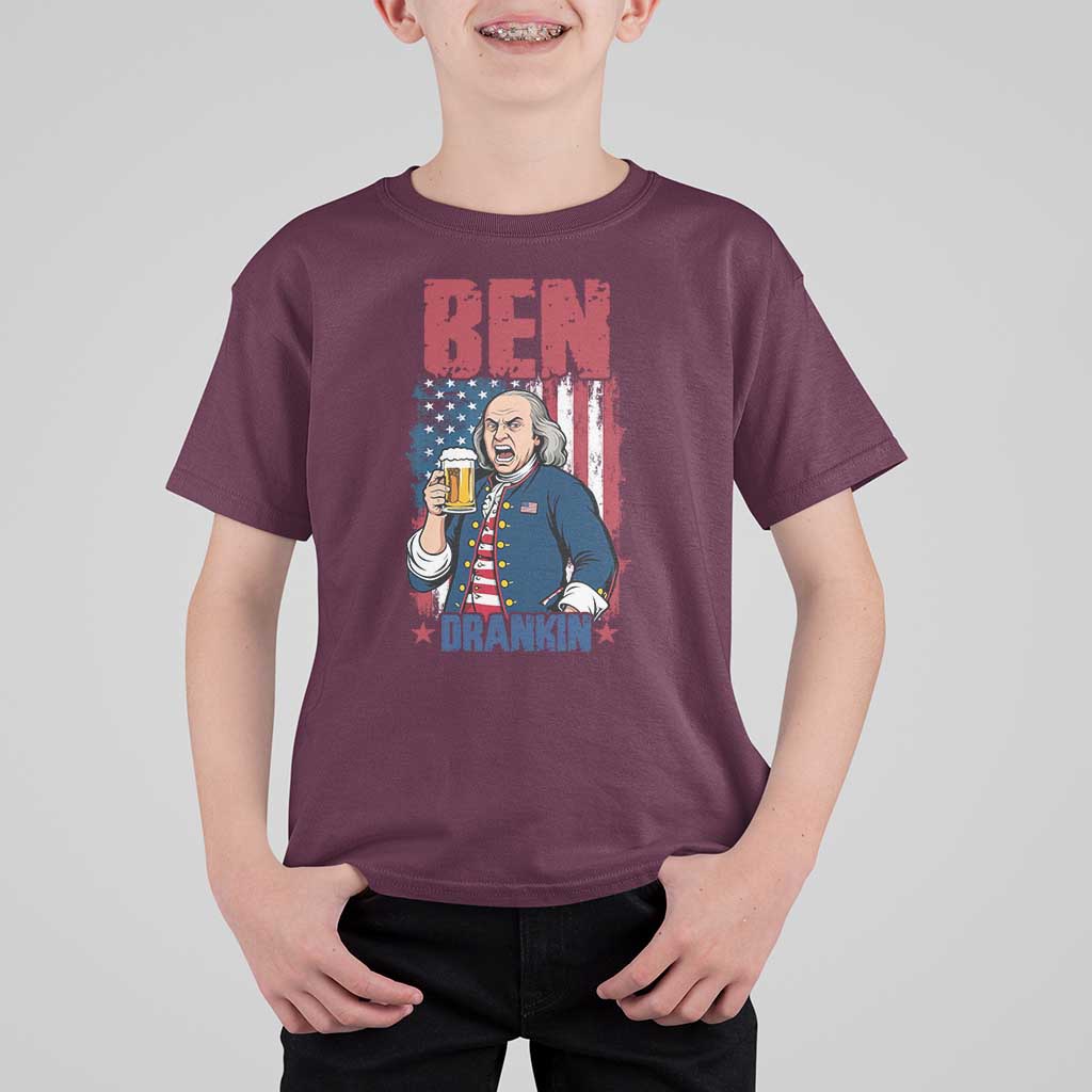 Benjamin Franklin T Shirt For Kid Funny Patriotic Founding Father