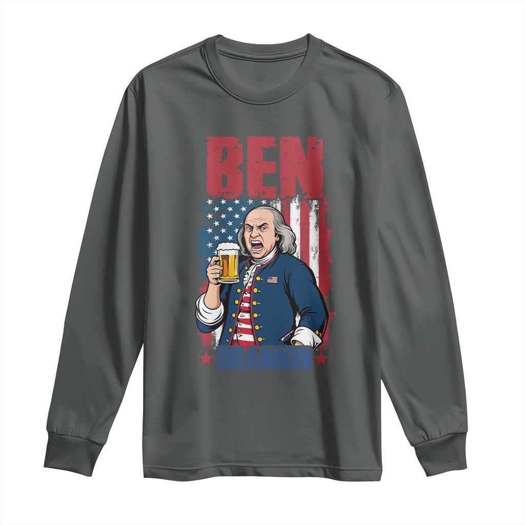 Benjamin Franklin Long Sleeve Shirt Funny Patriotic Founding Father