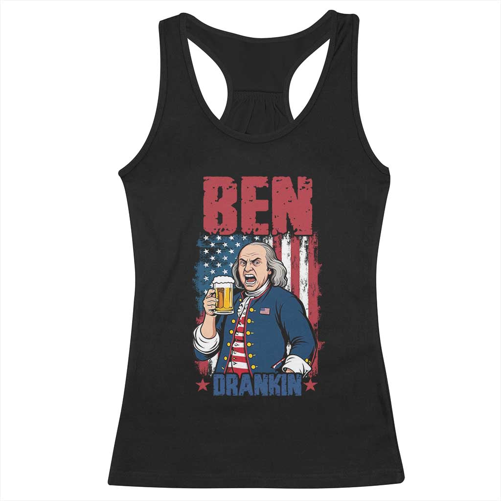 Benjamin Franklin Racerback Tank Top Funny Patriotic Founding Father