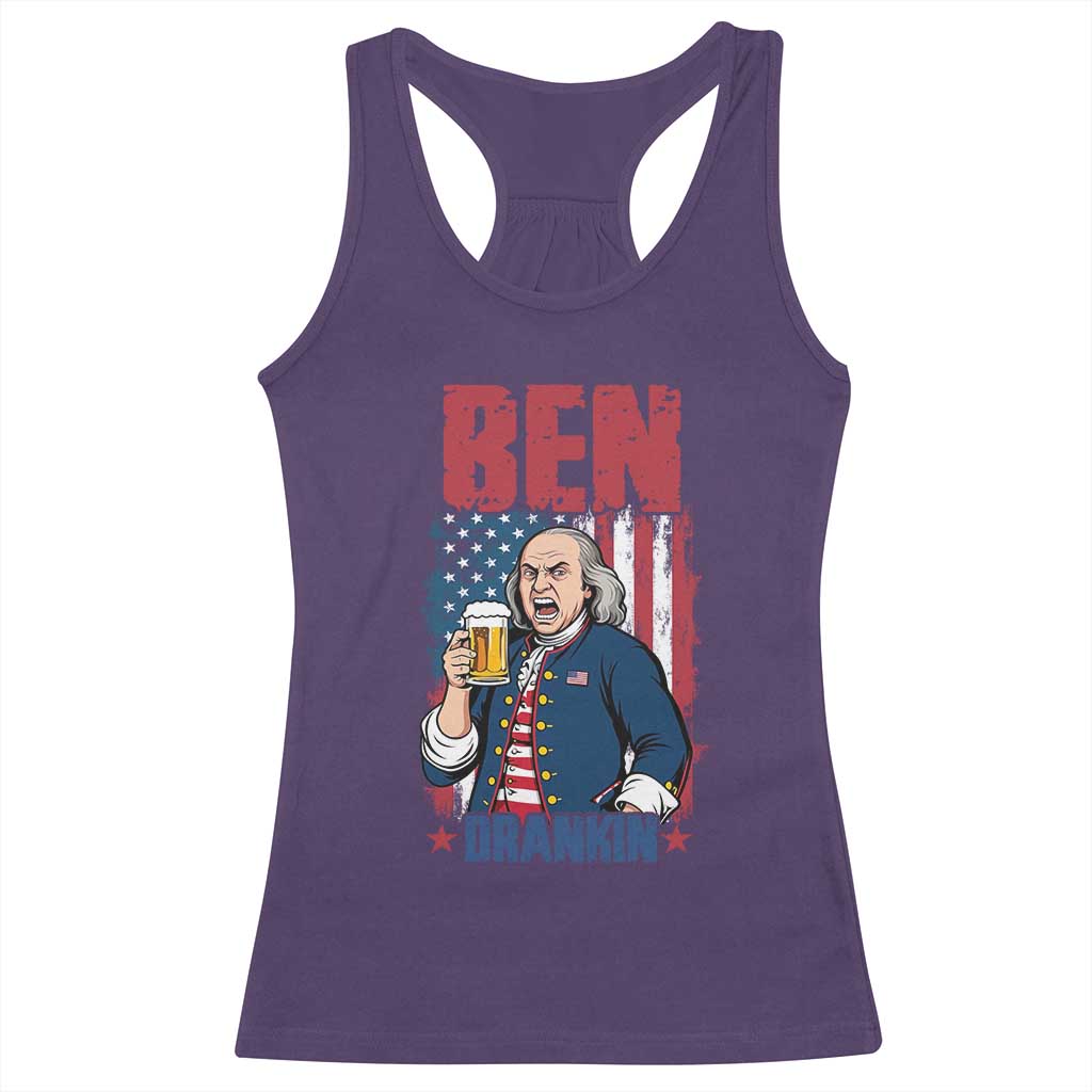 Benjamin Franklin Racerback Tank Top Funny Patriotic Founding Father