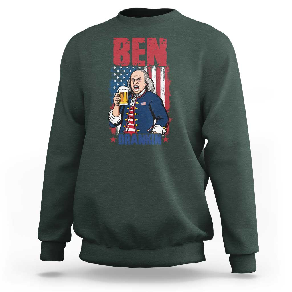Benjamin Franklin Sweatshirt Funny Patriotic Founding Father
