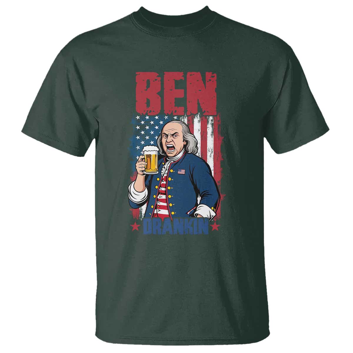 Benjamin Franklin T Shirt Funny Patriotic Founding Father