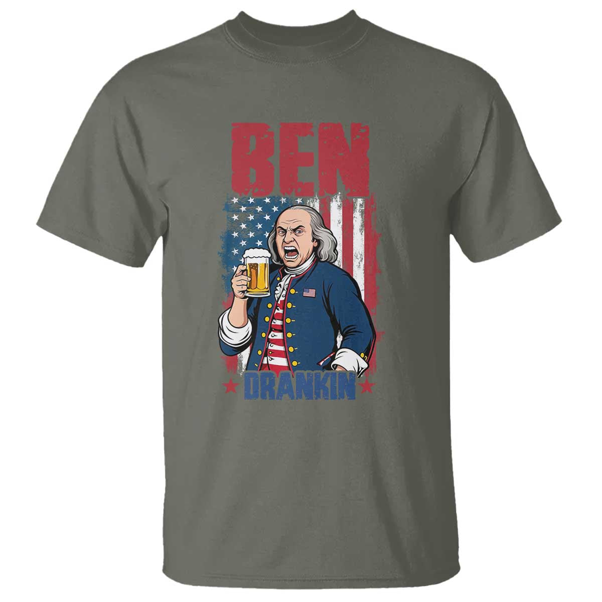 Benjamin Franklin T Shirt Funny Patriotic Founding Father