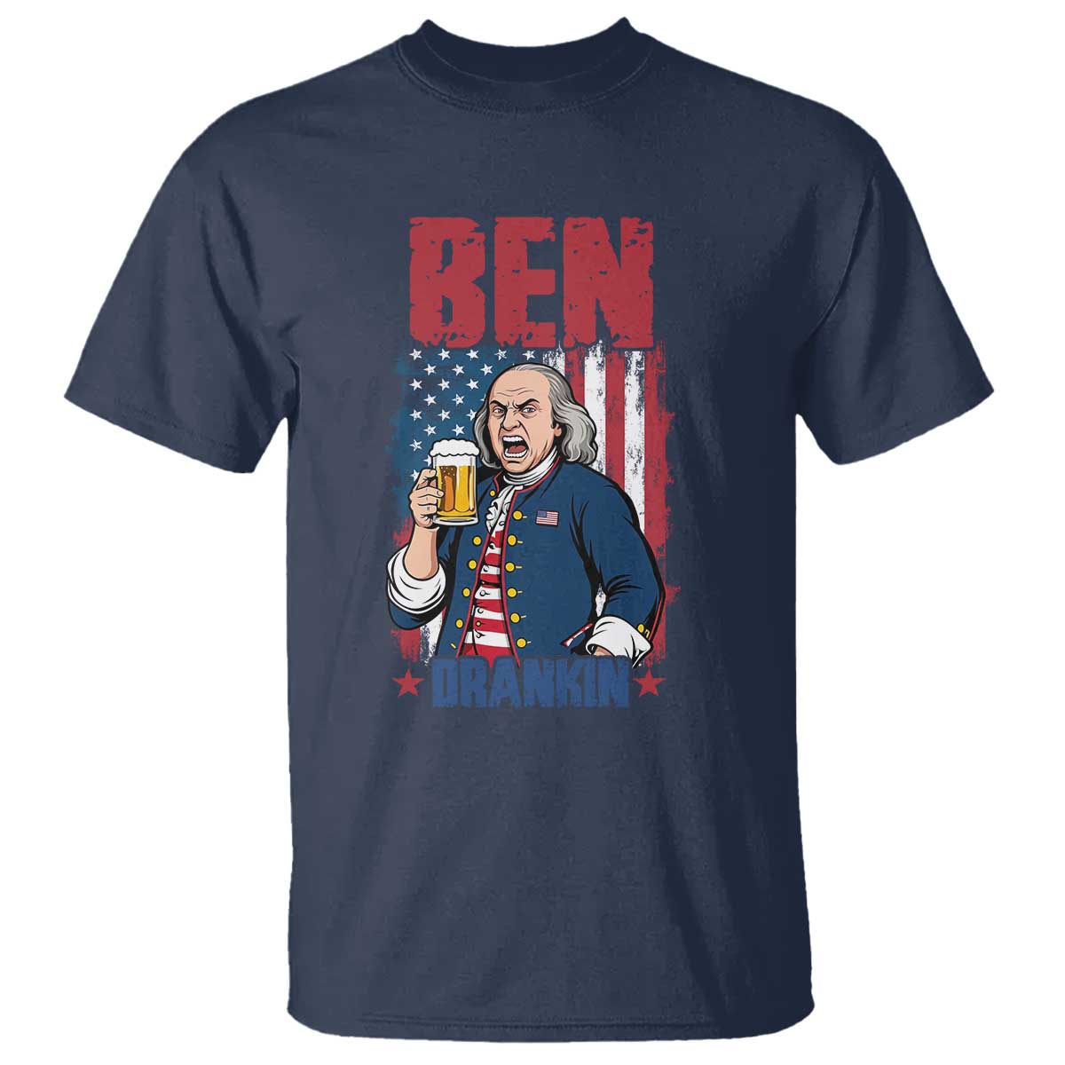 Benjamin Franklin T Shirt Funny Patriotic Founding Father