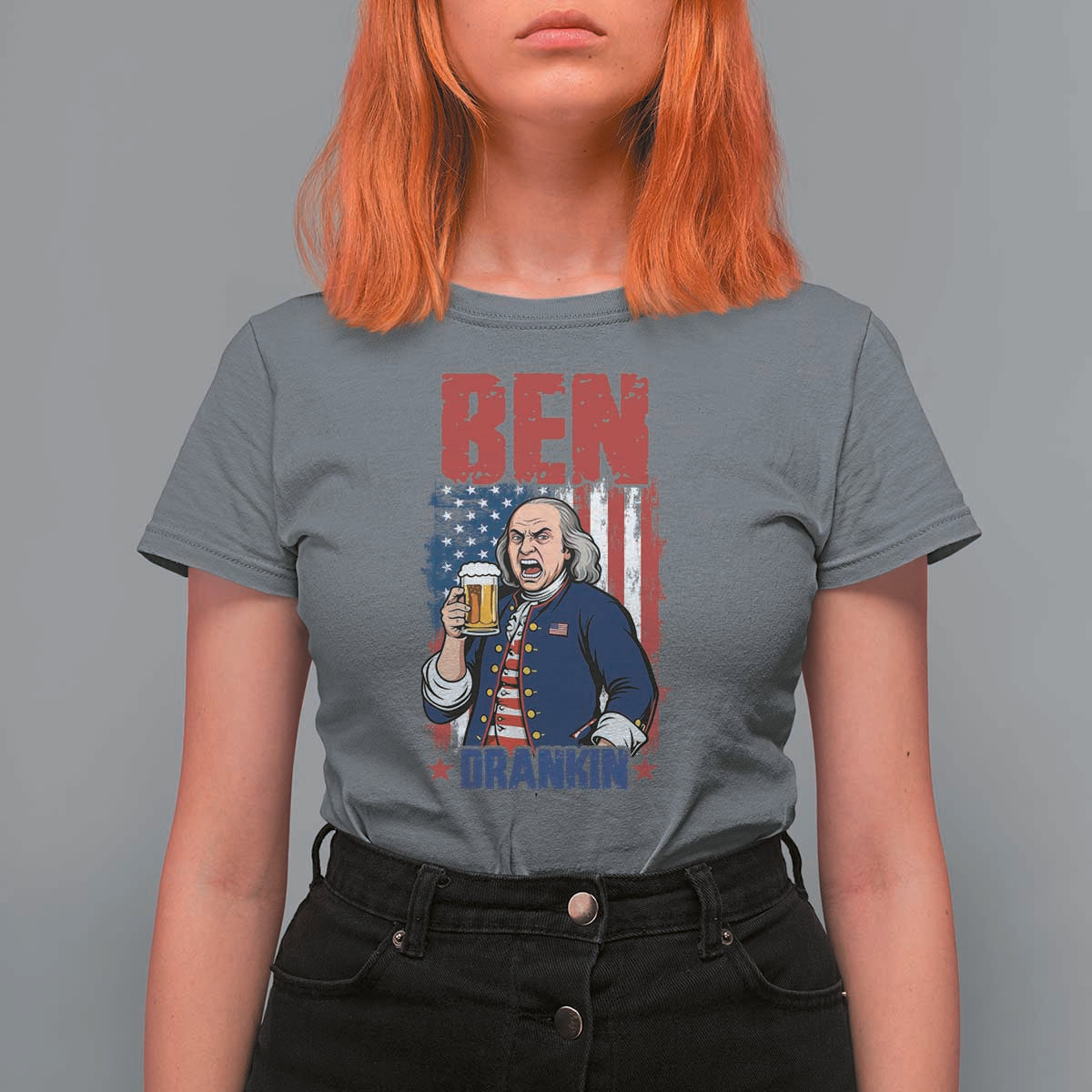 Benjamin Franklin T Shirt For Women Funny Patriotic Founding Father
