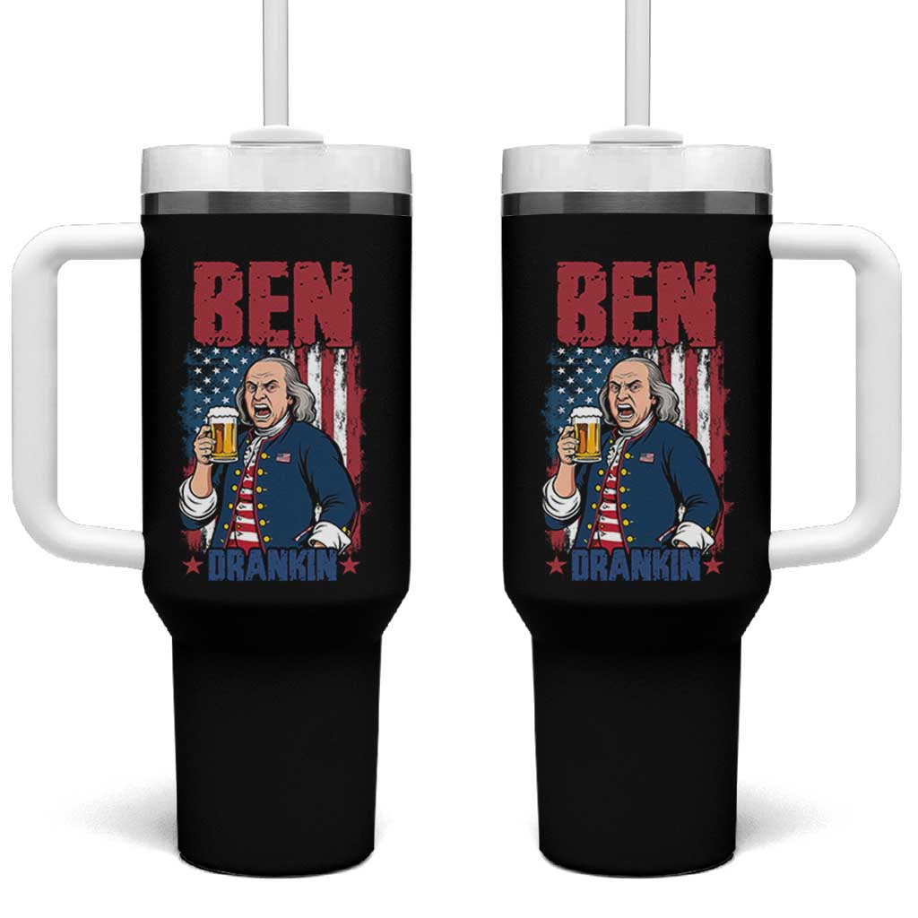 Benjamin Franklin Tumbler With Handle Funny Patriotic Founding Father