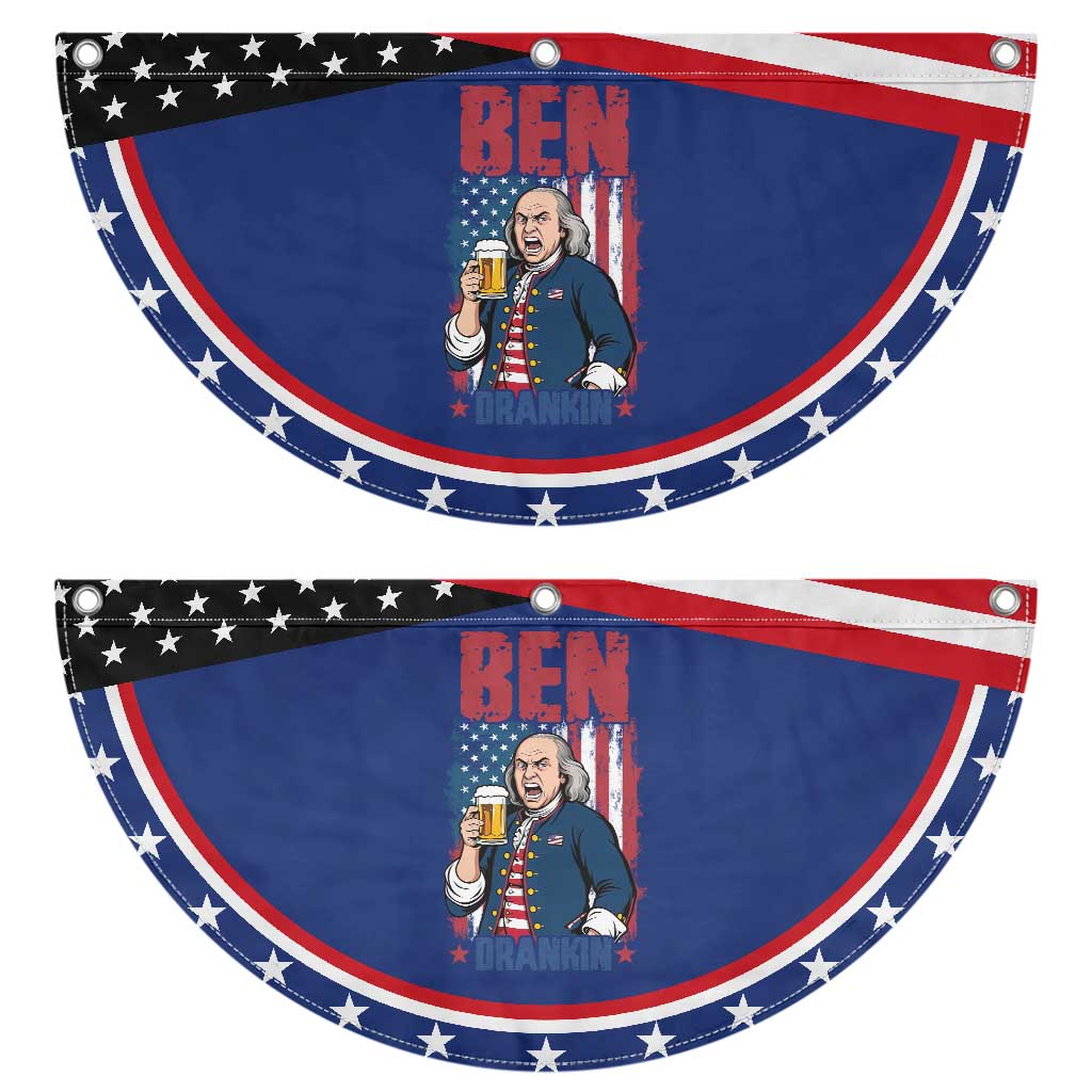 Benjamin Franklin Patriotic Fan Flag Funny Founding Father Gift
