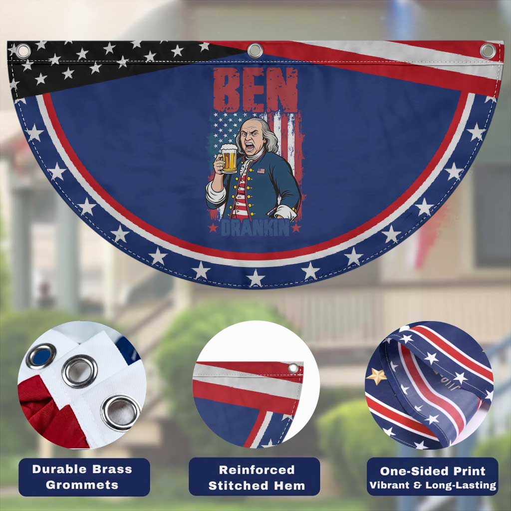 Benjamin Franklin Patriotic Fan Flag Funny Founding Father Gift