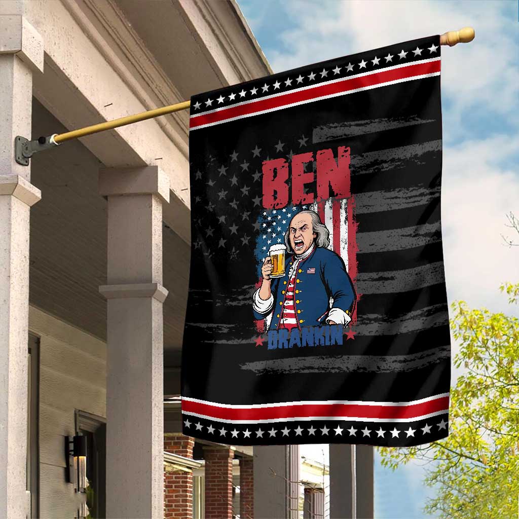 Benjamin Franklin Garden Flag Funny Patriotic Founding Father