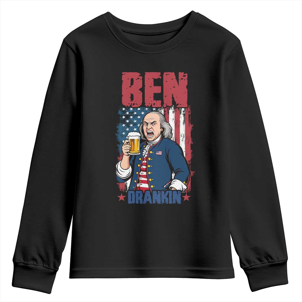 Benjamin Franklin Youth Sweatshirt Funny Patriotic Founding Father