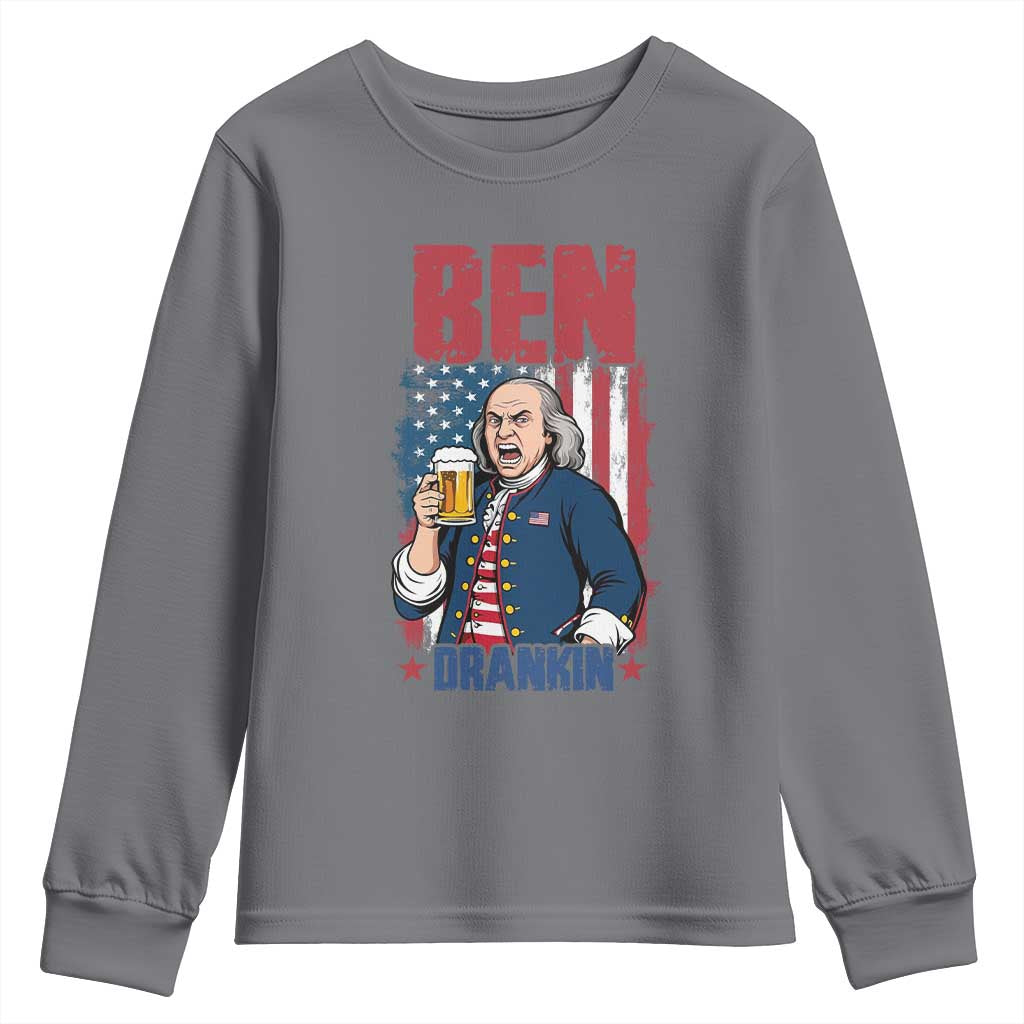 Benjamin Franklin Youth Sweatshirt Funny Patriotic Founding Father