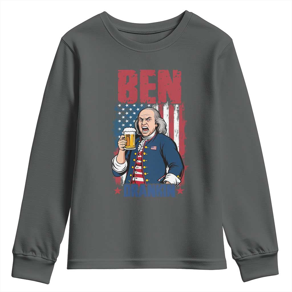 Benjamin Franklin Youth Sweatshirt Funny Patriotic Founding Father