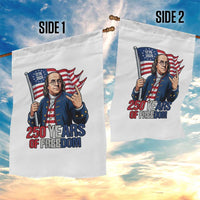 Patriotic Benjamin Franklin Garden Flag 250 Years Of Freedom