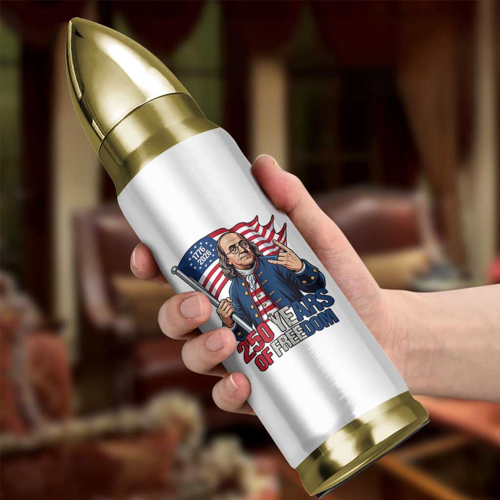 Patriotic Benjamin Franklin Bullet Tumbler 250 Years Of Freedom