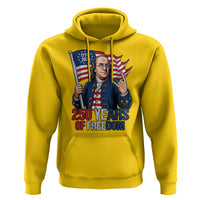 Patriotic Benjamin Franklin Hoodie 250 Years Of Freedom