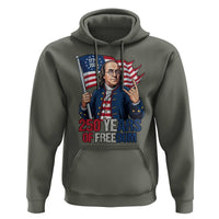 Patriotic Benjamin Franklin Hoodie 250 Years Of Freedom