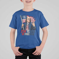 Patriotic Benjamin Franklin T Shirt For Kid 250 Years Of Freedom