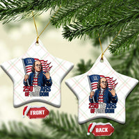 Patriotic Benjamin Franklin Ceramic Ornament 250 Years Of Freedom