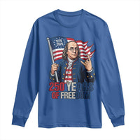 Patriotic Benjamin Franklin Long Sleeve Shirt 250 Years Of Freedom