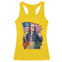 Patriotic Benjamin Franklin Racerback Tank Top 250 Years Of Freedom
