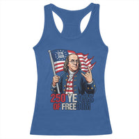 Patriotic Benjamin Franklin Racerback Tank Top 250 Years Of Freedom