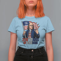 Patriotic Benjamin Franklin T Shirt For Women 250 Years Of Freedom