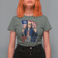 Patriotic Benjamin Franklin T Shirt For Women 250 Years Of Freedom