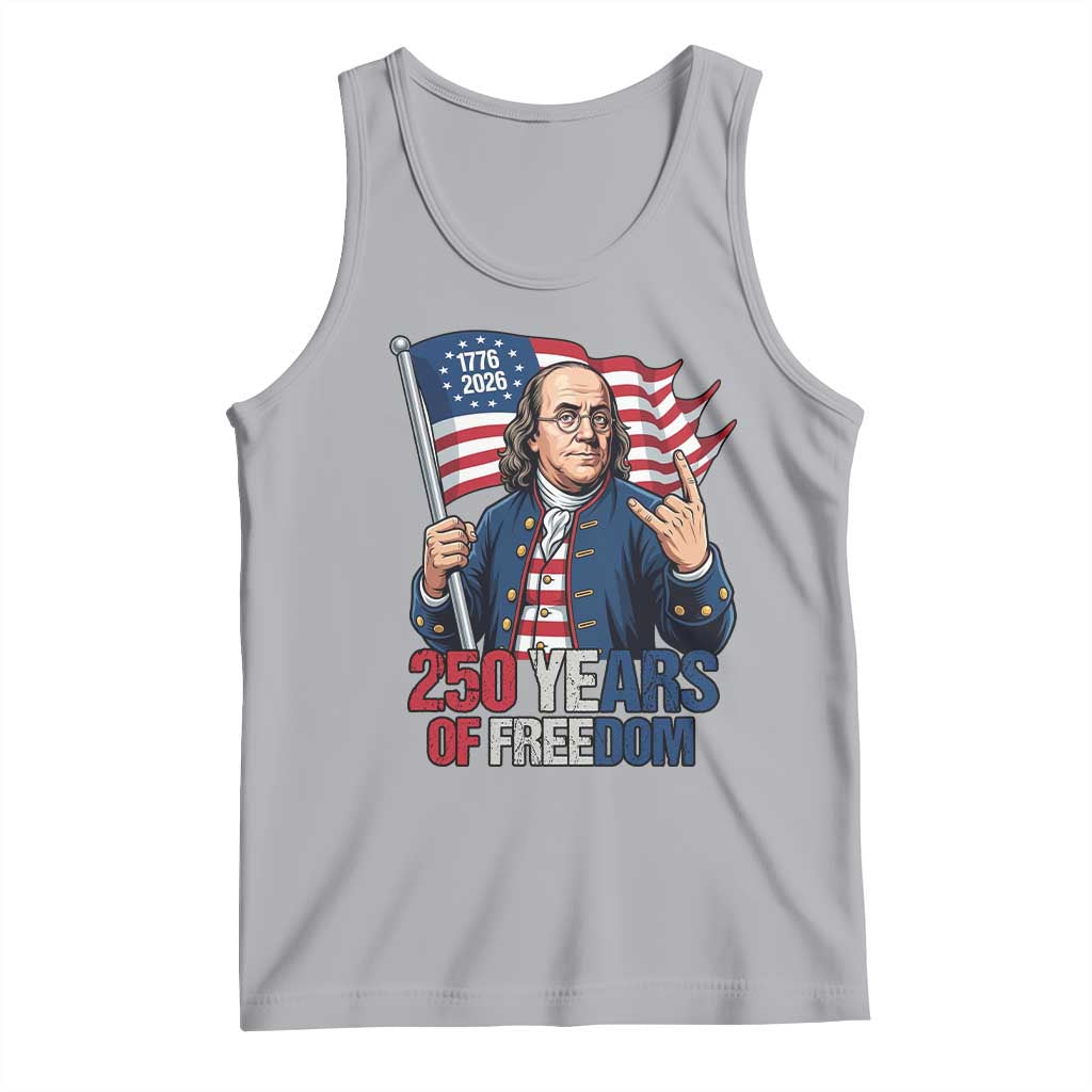 Patriotic Benjamin Franklin Tank Top 250 Years Of Freedom
