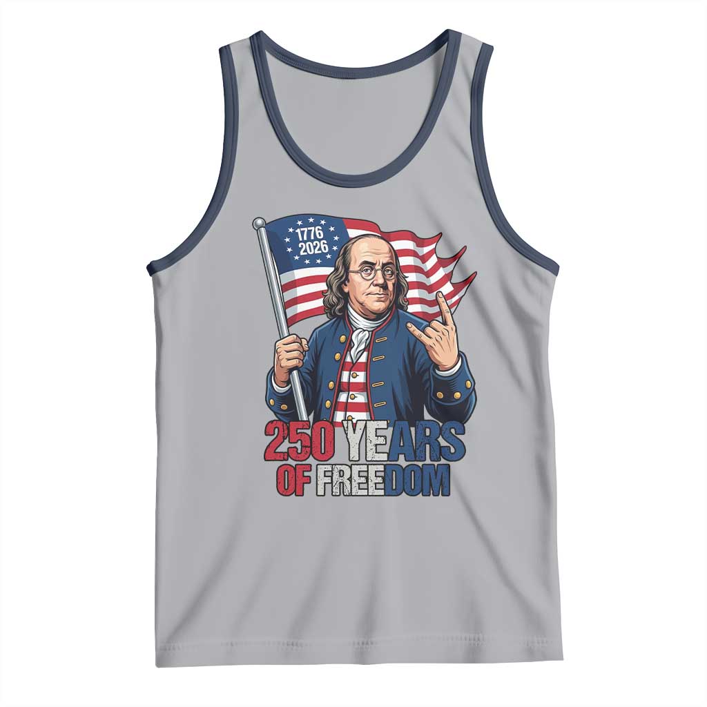 Patriotic Benjamin Franklin Tank Top 250 Years Of Freedom