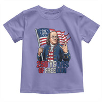 Patriotic Benjamin Franklin Toddler T Shirt 250 Years Of Freedom
