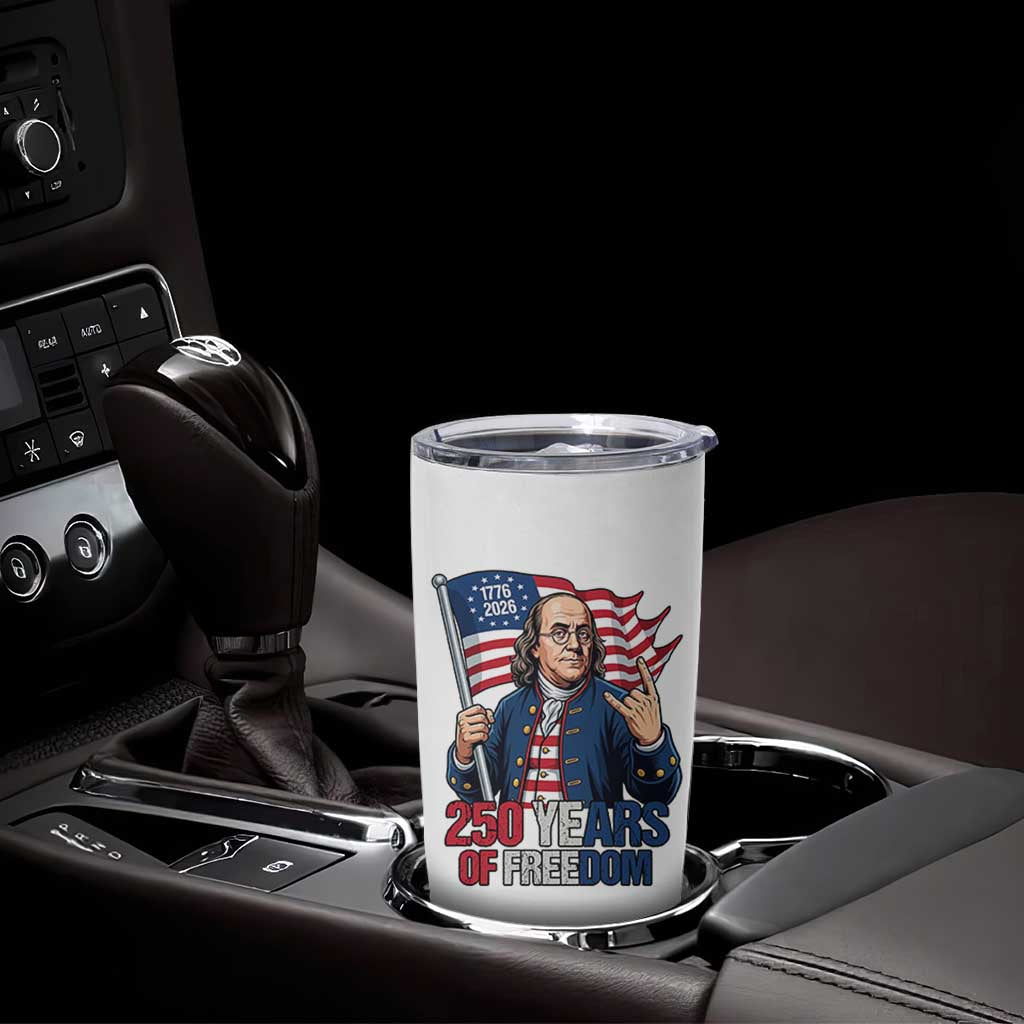 Patriotic Benjamin Franklin Tumbler Cup 250 Years Of Freedom