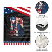 Patriotic Benjamin Franklin Garden Flag 250 Years Of Freedom