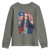 Patriotic Benjamin Franklin Youth Sweatshirt 250 Years Of Freedom